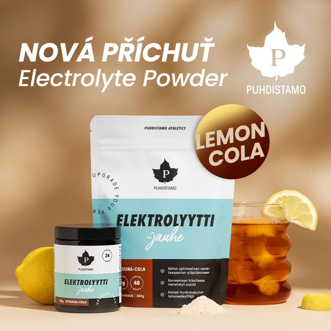Oblíbený iontový nápoj Electrolyte Powder v nové příchuti citrón-kola